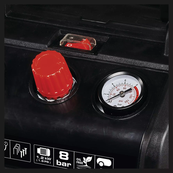 Vazdušni kompresor Set 1200 W TC-AC 190/6/8 Einhell - Slika 6