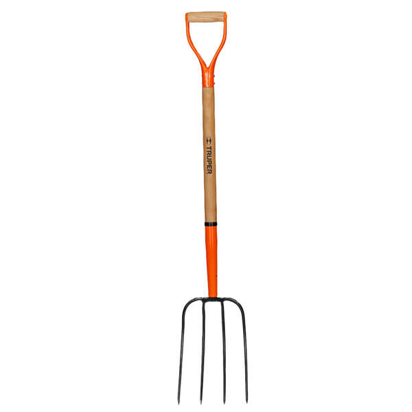 Vile 4 roga sa drvenom drškom D grip TRUPER - Slika 1