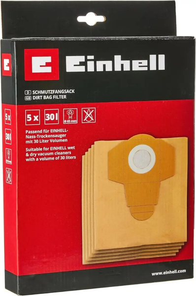 Vreća za usisivač 30L set 5 kom za DUO INOX serije Einhell - Slika 3