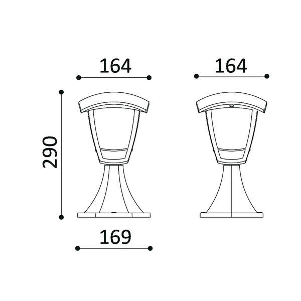 Zidna baštenska svetiljka bela E27 IP44 - Slika 4