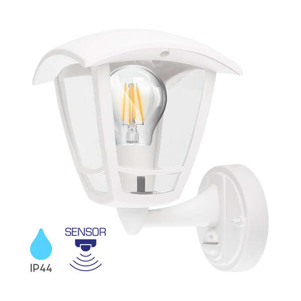 Zidna baštenska svetiljka bela E27 IP44 - Slika 5