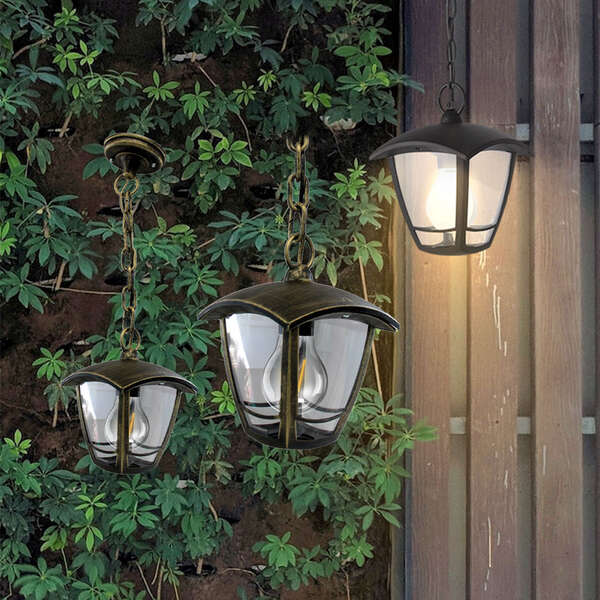 Zidna baštenska svetiljka bronzana 800mm E27 IP44 - Slika 2