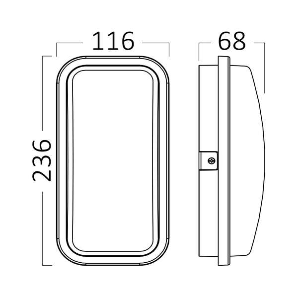 Zidna baštenska svetiljka crna 15W 6500K IP65 - Slika 6