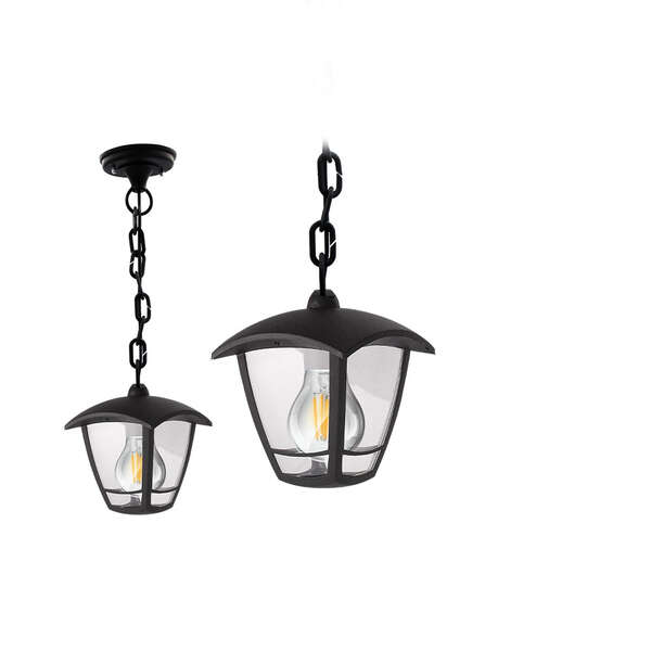 Zidna baštenska svetiljka crna 800mm E27 IP44 - Slika 1