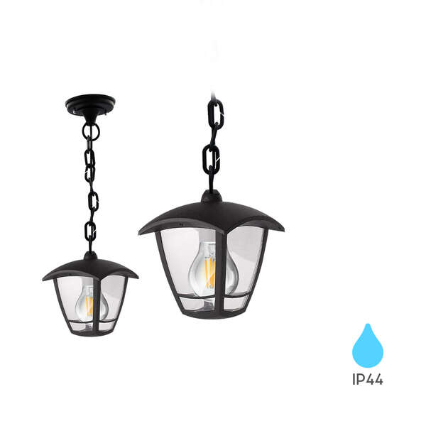 Zidna baštenska svetiljka crna 800mm E27 IP44 - Slika 5