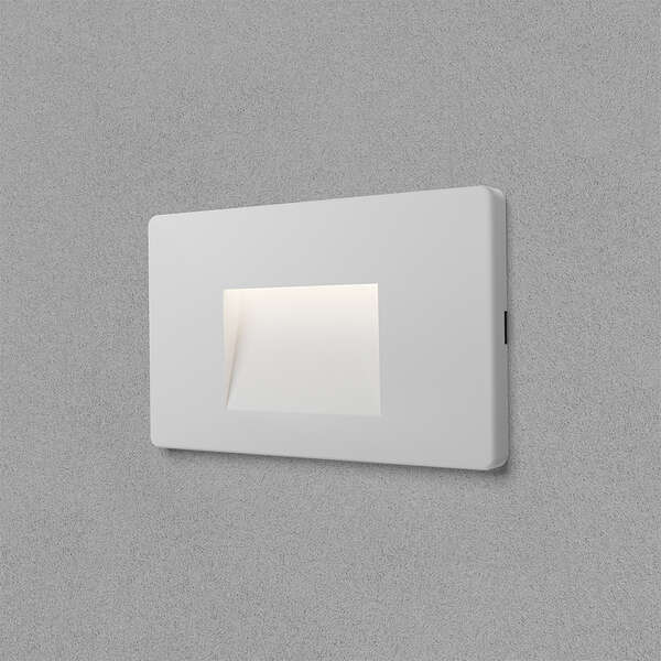 Zidna baštenska svetiljka kvadratna bela 3W 3000K IP65 - Slika 2