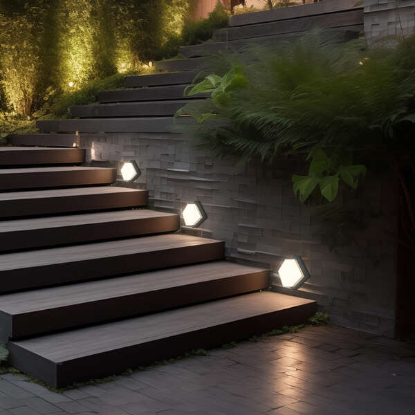 Zidna baštenska svetiljka kvadratna crna 15W 3000K IP65 - Slika 2