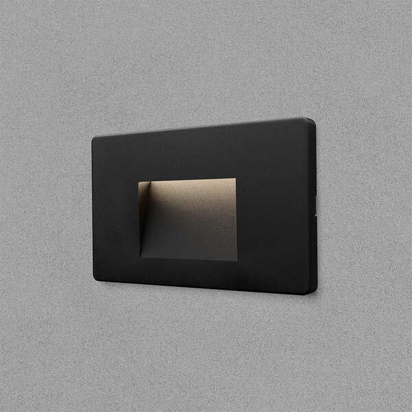 Zidna baštenska svetiljka kvadratna crna 3W 3000K IP65 - Slika 2