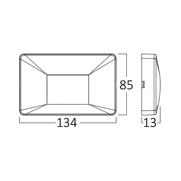 Zidna baštenska svetiljka kvadratna crna 3W 3000K IP65 - Slika 6