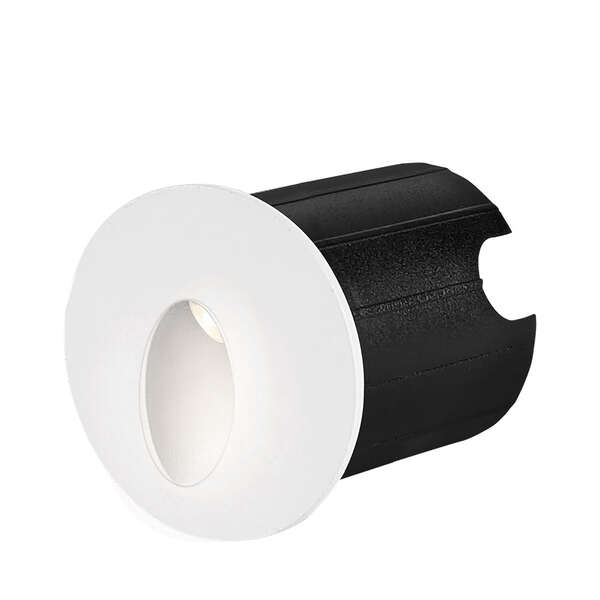 Zidna baštenska svetiljka okrugla bela 2W 3000K IP65 - Slika 1