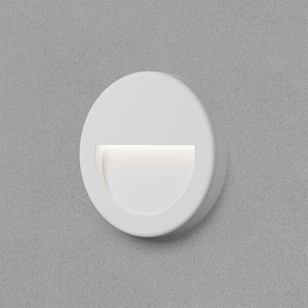 Zidna baštenska svetiljka okrugla bela 3W 3000K IP65 - Slika 2