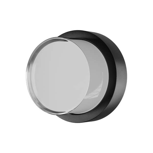 Zidna baštenska svetiljka okrugla crna 15W 3000K IP65 - Slika 1