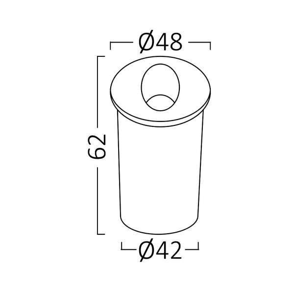 Zidna baštenska svetiljka okrugla crna 2W 3000K IP65 - Slika 4