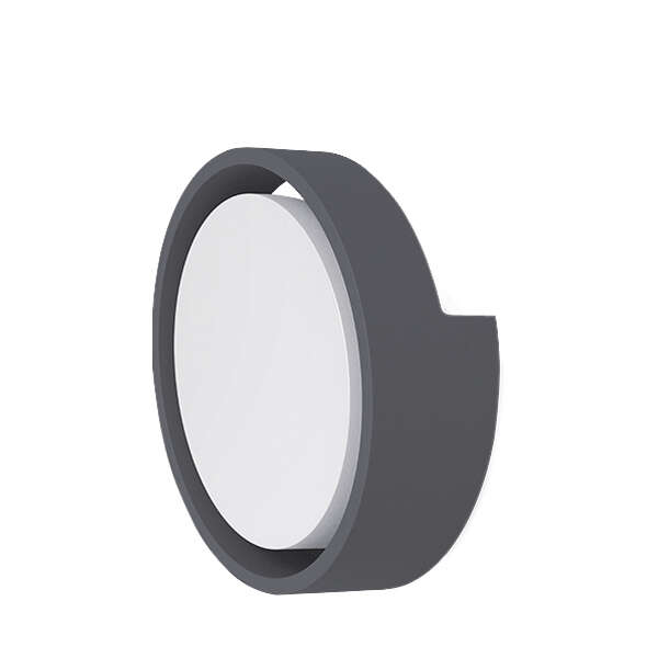 Zidna baštenska svetiljka okrugla siva 12W 4000K IP65 - Slika 1