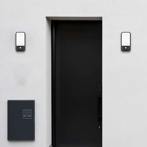 Zidna baštenska svetiljka siva sa senzorom 20W 3000K SNS IP65 - Slika 6