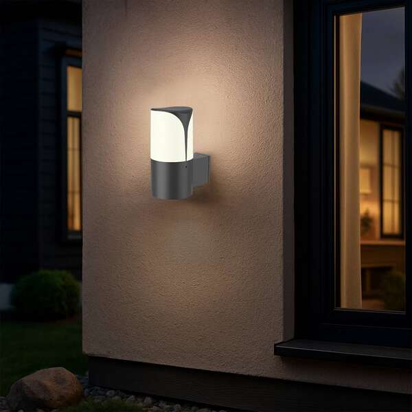 Zidna baštenska svetiljka siva 1xE27 IP44 - Slika 5