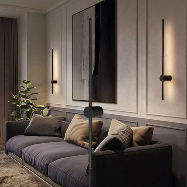 Zidna lampa crna WL800 16W 3000K - Slika 2