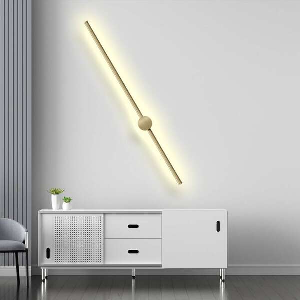 Zidna lampa zlatna WL800 16W 3000K - Slika 5