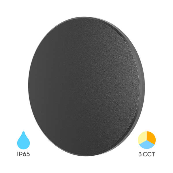 Zidna rozetna okrugla crna 12W 3U1 IP65 - Slika 7