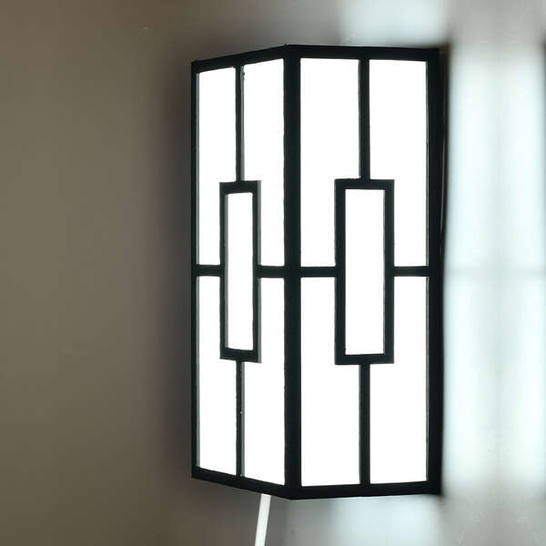 Zidna rozetna pravougaona crna 10W 3U1 IP44 - Slika 2