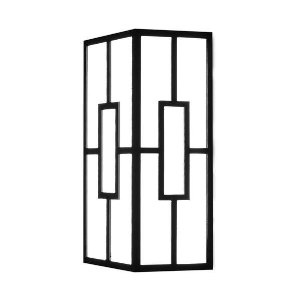 Zidna rozetna pravougaona crna 10W 3U1 IP44 - Slika 1