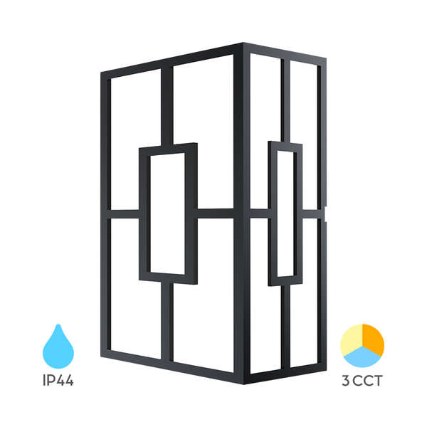 Zidna rozetna pravougaona crna 20W-3U1-IP44 - Slika 7