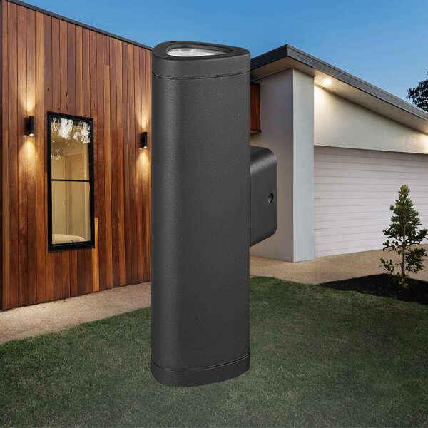 Zidna svetiljka siva 10W 3000K IP54 - Slika 2