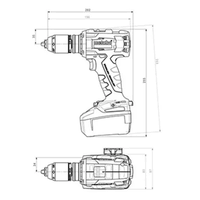 Aku bušilica/zavrtač 18V 2x4Ah BS 18 LTX BL I 18V Metabo - Slika 6