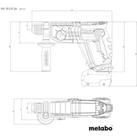 Aku SDS-plus kombi čekić 2x4,0Ah KH 18 LTX 24 Metabo - Slika 4