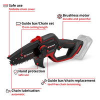 Aku testera za orezivanje GP-PS 18/20 Li BL Einhell - Slika 2