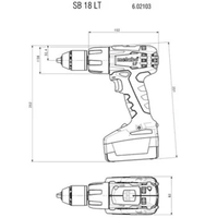 Aku udarna bušilica 60Nm 2x2Ah SB 18 LT Compact Metabo - Slika 3