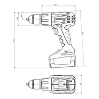 Aku udarna bušilica-odvrtač 18V 60Nm SB 18 LT Solo Metabo - Slika 3