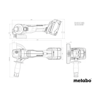 Aku ugaona brusilica 125mm 18V W 18 L 9-125 Solo Metabo - Slika 8