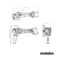 Aku ugaona brusilica WB 18 LTX BL 15-125 QUICK Solo Metabo - Slika 6