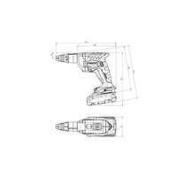 Aku odvijač za gips 18V 5000rpm TBS 18 LTX BL 5000 Metabo - Slika 3