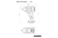 Aku udarni odvrtač 800Nm SSW 18 LTX 800 BL Solo Metabo - Slika 6