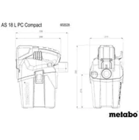Aku usisivač AS 18 L PC Compact Solo Metabo - Slika 2