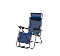 Baštenska stolica podesiva sa jastukom metalna – plava