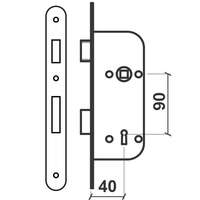 Brava za drvena vrata B2005 K ZNB 40/90/18/9 1KLJ DBP1 - Slika 2