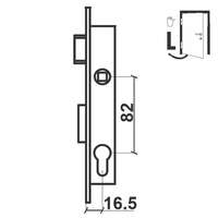 Brava za metalna vrata B2033 C SILVER 16.5/82/25/9 LEVA DBP1 - Slika 2
