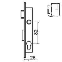 Brava za metalna vrata B2033 C SILVER 25/82/25/9 LEVA DBP1 - Slika 2