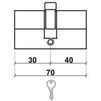 Cilindar za vrata CL2036 MAT MS 70MM(30-40) 3K DBP1 - Slika 2