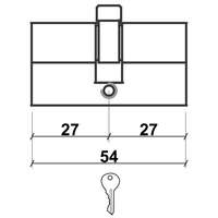 Cilindar za vrata CL2036 NIKL 54MM(27-27) 3K DBP1 - Slika 2