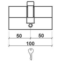 Cilindar za vrata CL2036 NIKL X100MM(50-50) 3K DBP2 - Slika 2