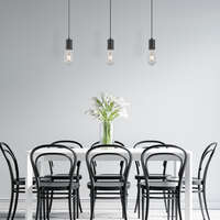 Dekorativna svetiljka crna 3H-3xE27 - Slika 4