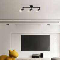 Dekorativna svetiljka crna 3H-3xE27 - Slika 4