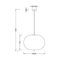 Dekorativna visilica 1H-1xE14 - Slika 3