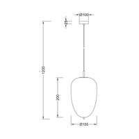 Dekorativna visilica 1H-1xE14 - Slika 3