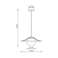 Dekorativna visilica crna 1H-1xE27 - Slika 3