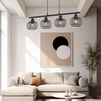 Dekorativna visilica crna 4H-4xE27 - Slika 2